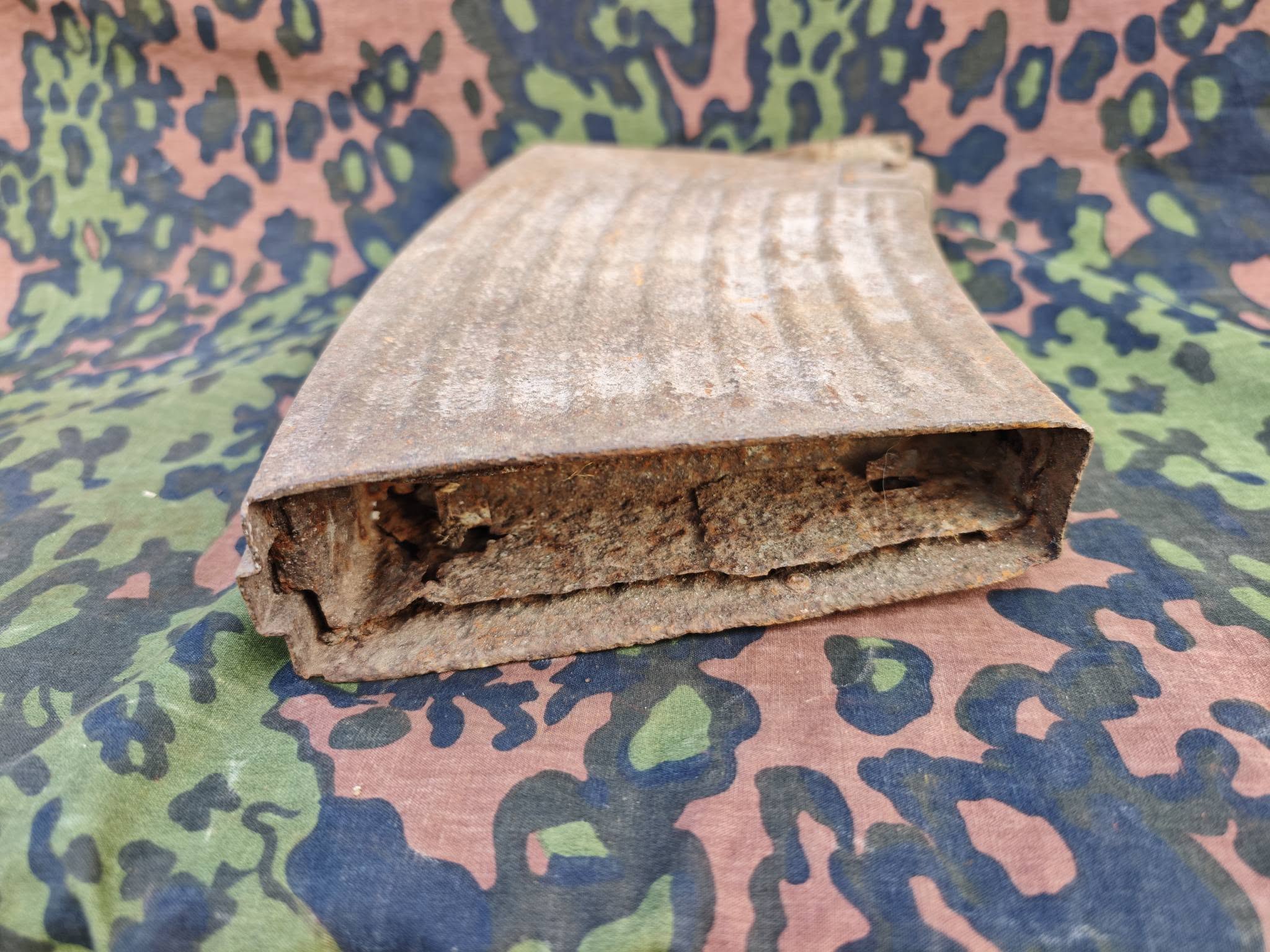  German 2 cm Flak Magazine – Incomplete, Ground Dug