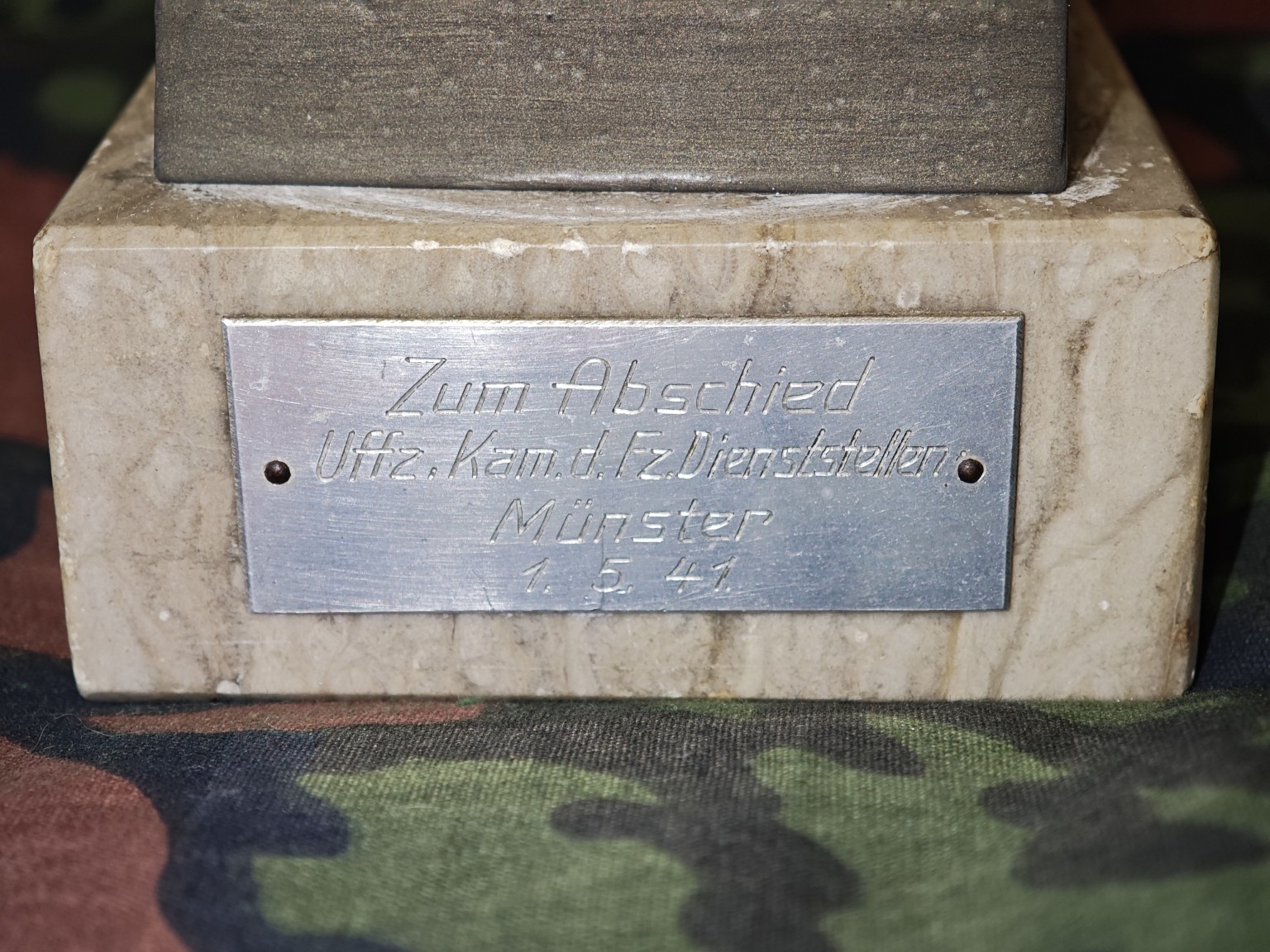 Adolf Hitler Bust on Stone Base – Dated 1941
