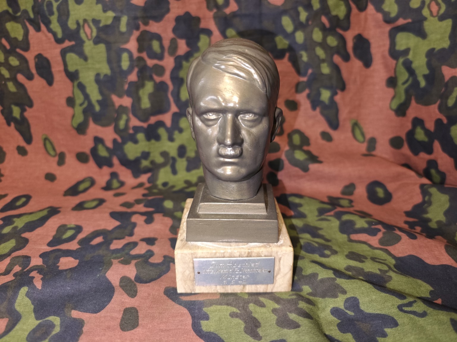 Adolf Hitler Bust on Stone Base – Dated 1941