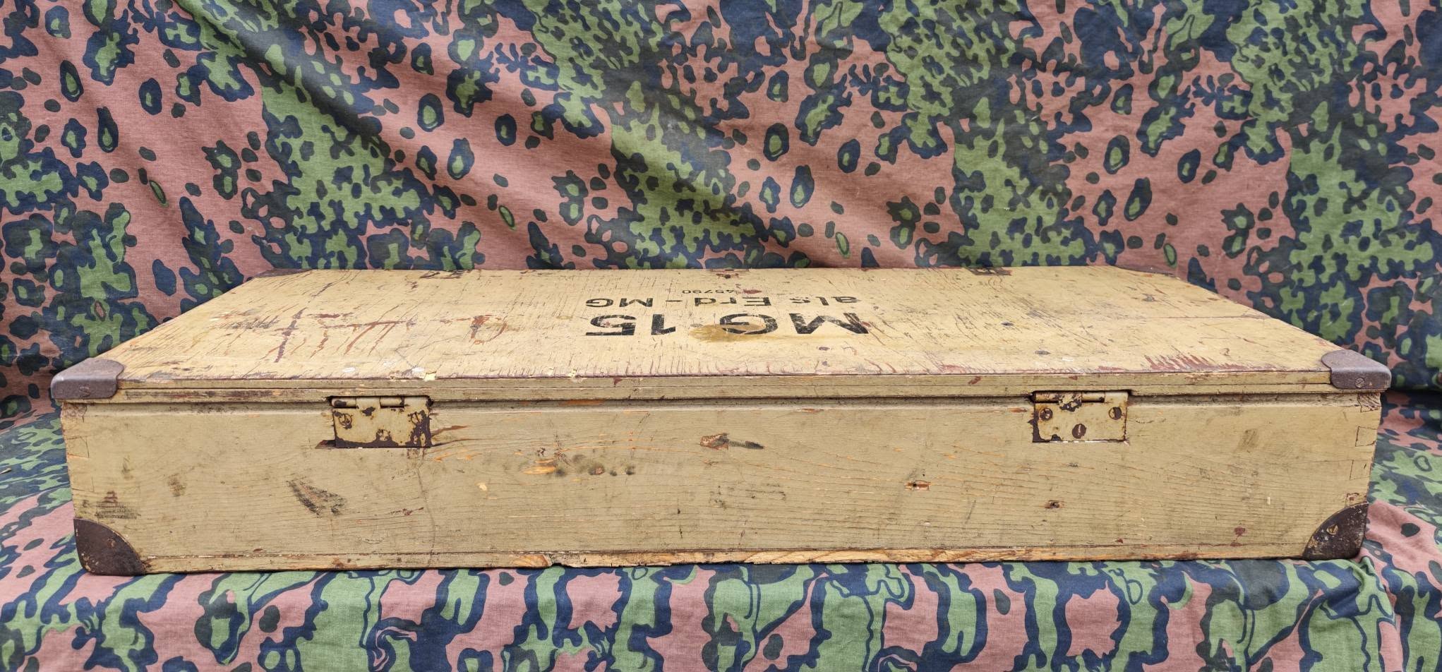 Original WWII German MG15 wooden transport/storage box