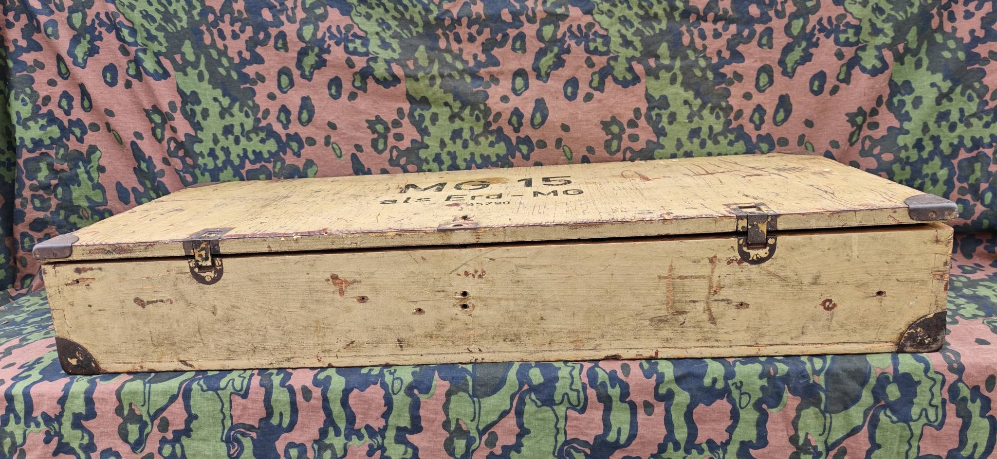 Original WWII German MG15 wooden transport/storage box