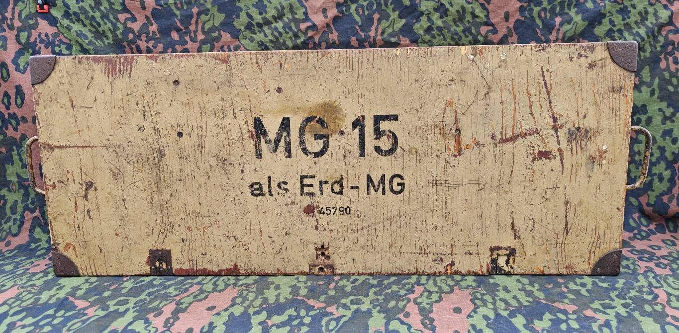 Original WWII German MG15 wooden transport/storage box