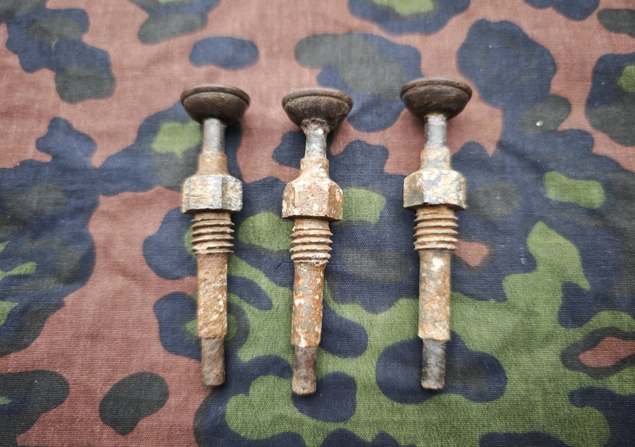 WWI German Mle 1916 Artillery Fuzes – 3 Pieces