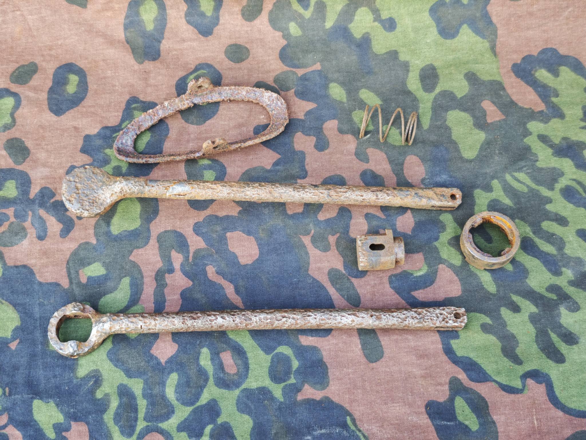 Original German WW2 MP40 Folding Stock Parts – Disassembled Relic Set