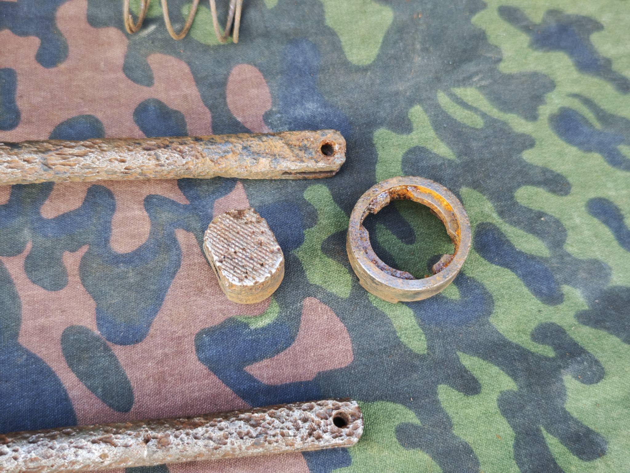 Original German WW2 MP40 Folding Stock Parts – Disassembled Relic Set