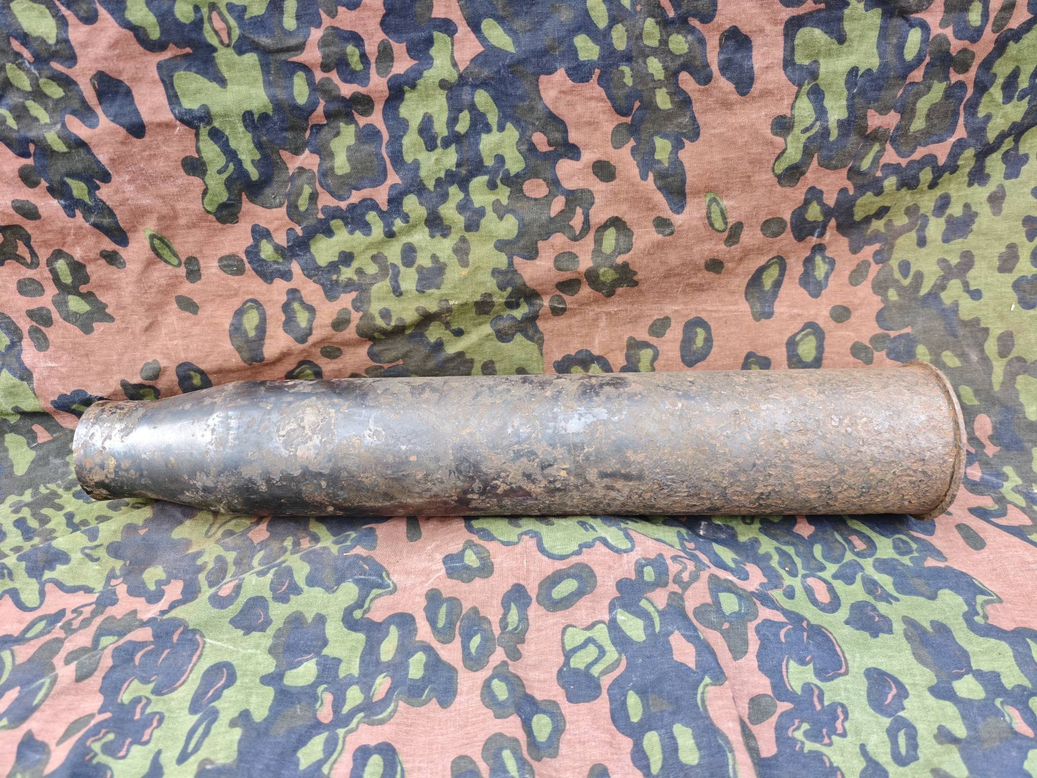 WWII German 7.5 cm KwK 42 Steel Cartridge Case – Ground-Dug Relic