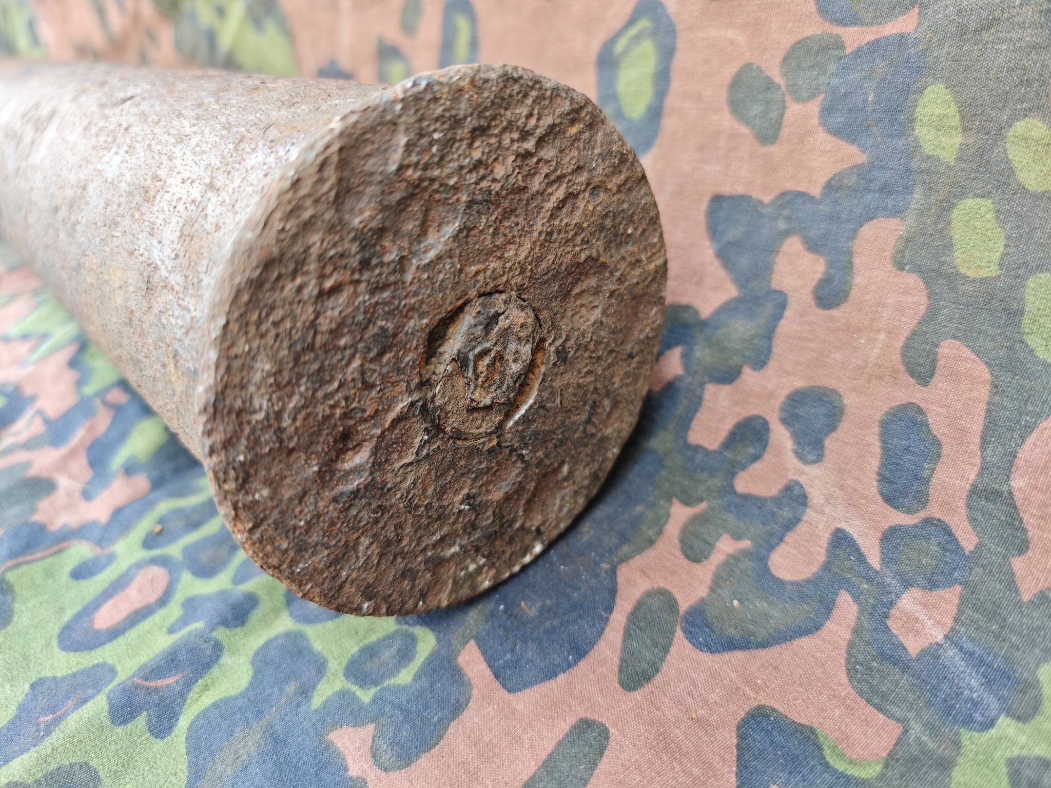 WWII German 7.5 cm KwK 42 Steel Cartridge Case – Ground-Dug Relic