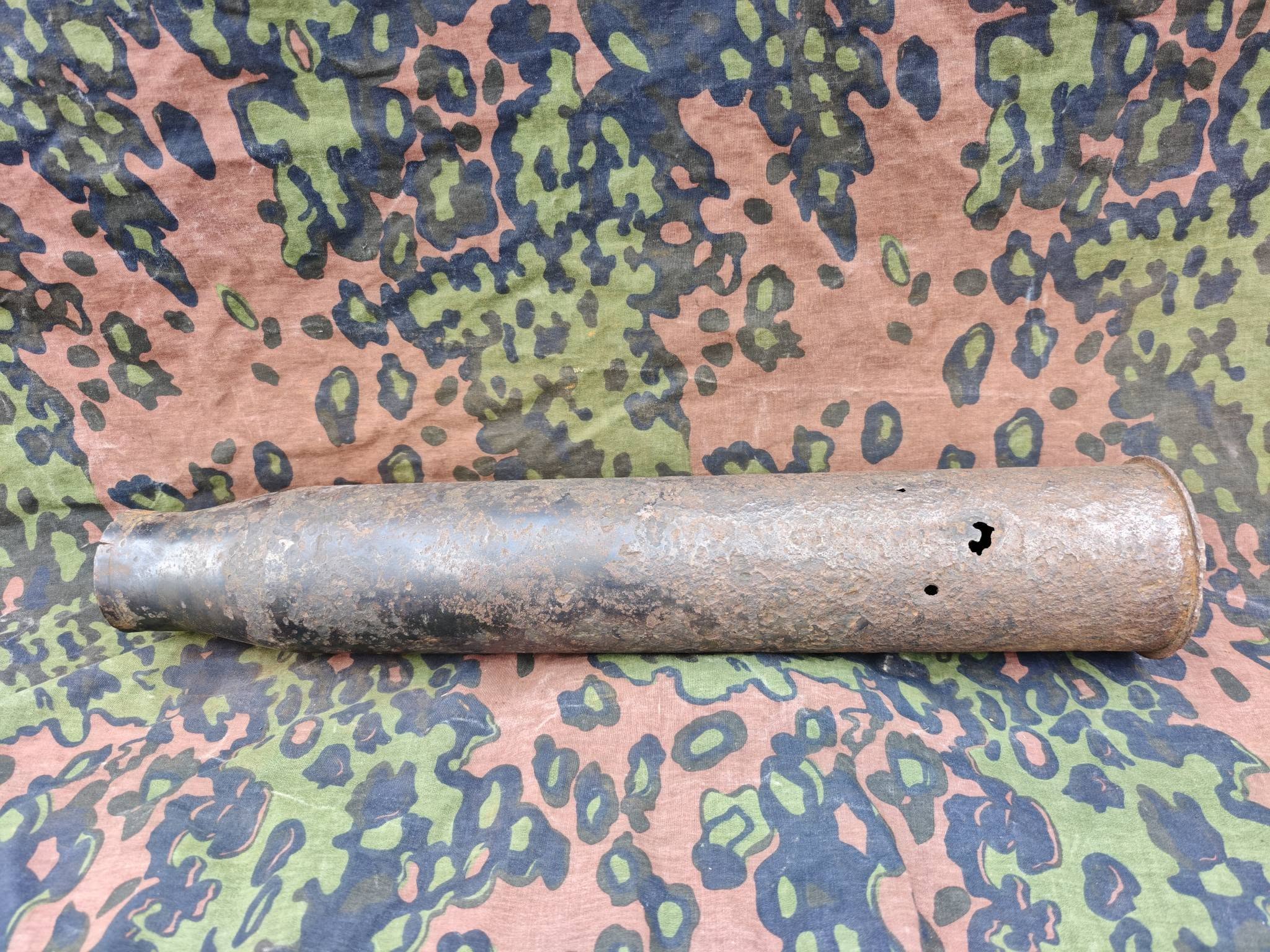 WWII German 7.5 cm KwK 42 Steel Cartridge Case – Ground-Dug Relic