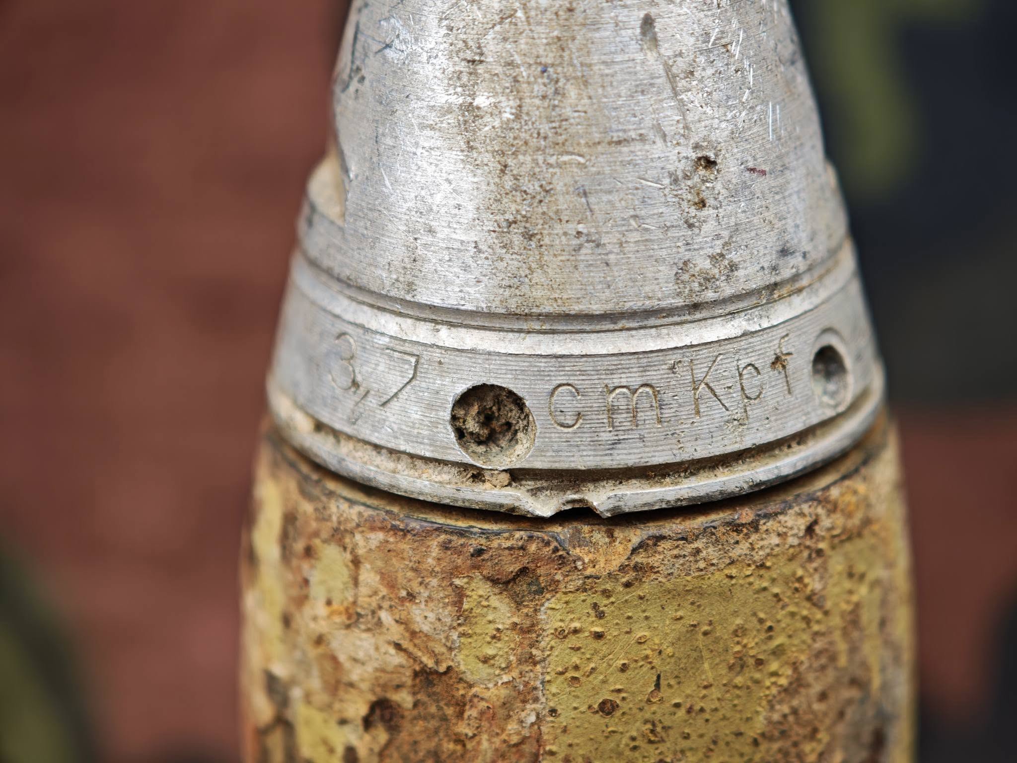 Original WWII German 3.7 cm Sprgr. – 3.7 cm Pak 36 HE Projectile with AZ 39 Fuze